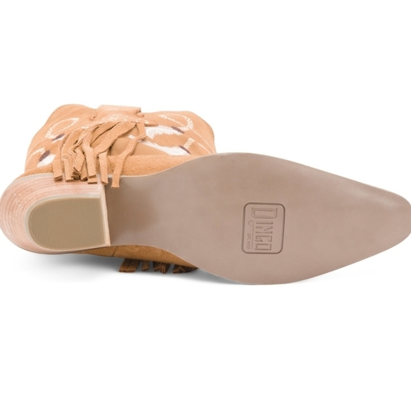 🔹️Dingo🔹️ Made In mexico Brown Western Boots with Fringe - Picture 3 of 3